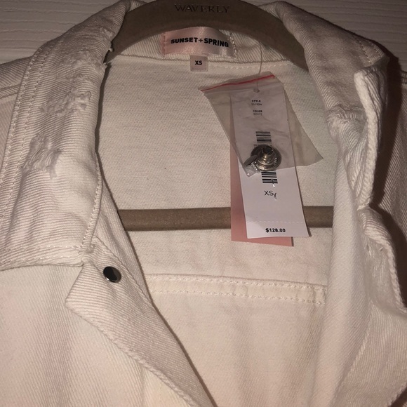 Bridal Style Sunset+Spring White Denim Jacket - Picture 3 of 4